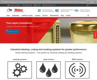 Weber-Marking.com(Weber Marking Systems) Screenshot