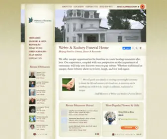 Weberfuneralhome.com(Weber and Rodney Funeral Home) Screenshot