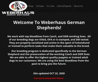 Weberhausgsd.com(Weberhaus German Shepherds) Screenshot