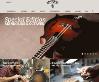 Webermandolins.com(Mandolins, Mandolas & Mandocellos) Screenshot