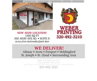 Weberprinting.com(Weber Printing Albany Minnesota) Screenshot