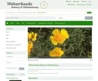 Weberseeds.nl(WeberSeeds Botany & Ethnobotany) Screenshot