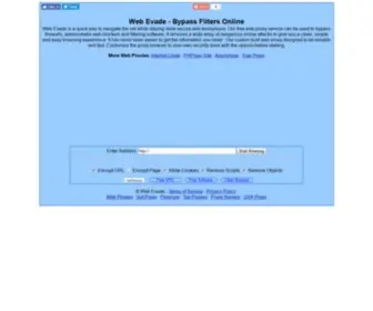 Webevade.com(Web Evade) Screenshot