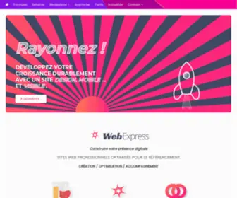 Webexpress.fr(Création de sites web professionnels optimisés pour le référencement) Screenshot