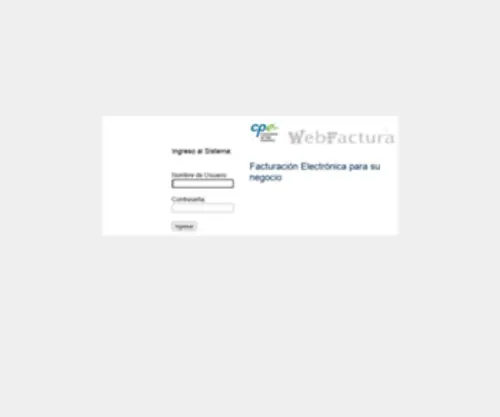 Webfactura.pe(Ingresar al Sistema) Screenshot