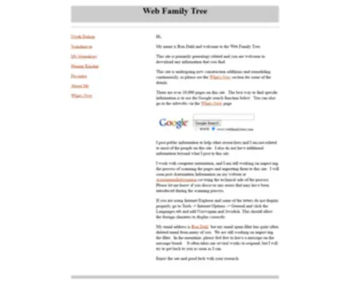 Webfamilytree.com(Webfamilytree) Screenshot
