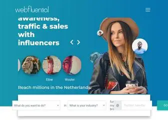 Webfluential.com(Influencer marketing software as a service for brands and marketers) Screenshot
