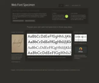 Webfontspecimen.com(Web Font Specimen) Screenshot