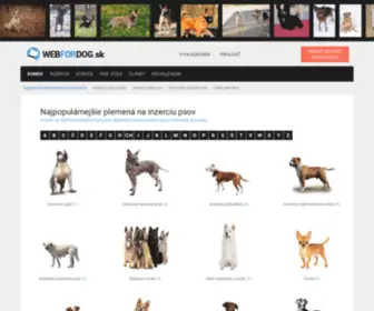 Webfordog.sk(Inzercia psov) Screenshot