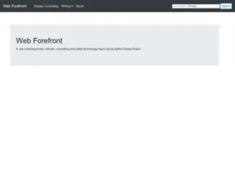 Webforefront.com(Web Forefront) Screenshot