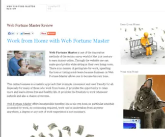 Webfortunemastersite.com(Work from Home with Web Fortune Master) Screenshot