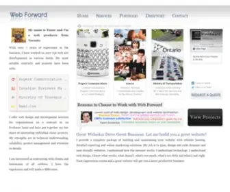 Webforward.ca(I am a freelance web producer from Toronto providing web design and web development services) Screenshot