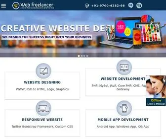 Webfreelancer.in(Freelance Website Designing & Website Development In HyderabadWeb) Screenshot