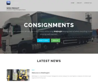 Webfreight.co.uk(Managing your freight online) Screenshot