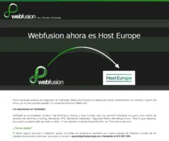 Webfusion.es(Web hosting) Screenshot