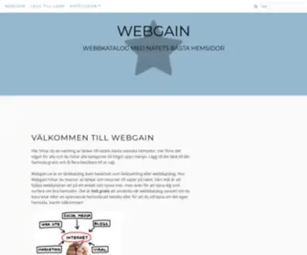 Webgain.se(Webbkatalog med nätets bästa hemsidor) Screenshot