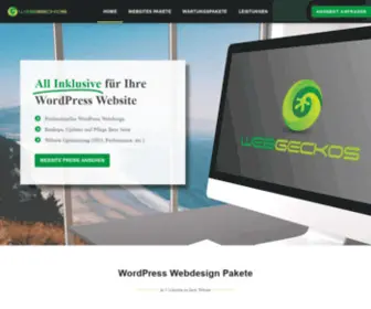 Webgeckos.com(Fertiges WordPress Webdesign & WordPress Wartung) Screenshot