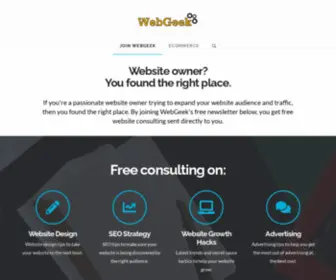 Webgeek.io(For Website Owners) Screenshot