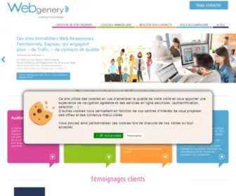 Webgenery.com(Création de sites internet immobiliers et logiciels immobiliers dédiés aux professionnels de l'immobilier) Screenshot