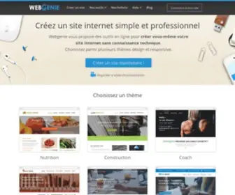 Webgenie.fr(Créer un site internet sans connaissance informatique) Screenshot