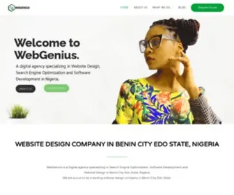 Webgenius.com.ng(Website Design Company in Edo State) Screenshot