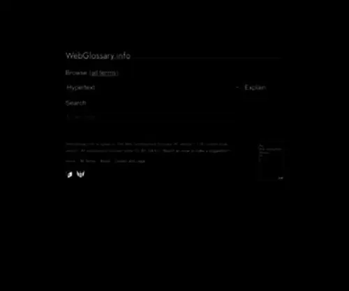 Webglossary.info(721 Terms and Concepts of Web Development) Screenshot