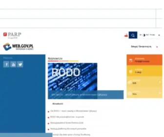 Web.gov.pl(Polska agencja rozwoju przedsiębiorczości) Screenshot