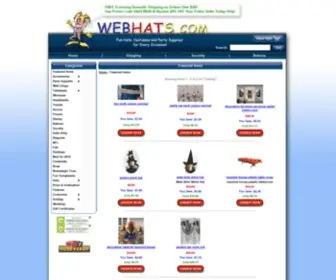 Webhats.com(Crazy Hats and Fun Hats for Every Occasion) Screenshot