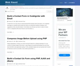 Webhaunt.com(Web Development Tutorials & Web Developer Resources) Screenshot