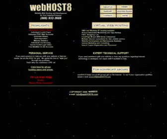 Webhost8.com(Virtual Webhosting) Screenshot