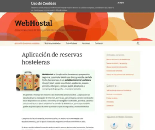 Webhostal.es(Aplicación de reservas hosteleras) Screenshot