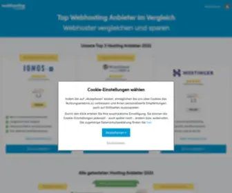 Webhosting-Testsieger.com(Hosting-Anbieter im Vergleich) Screenshot