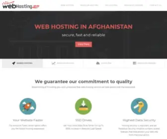 Webhosting.af(Hosting in Afghanistan) Screenshot