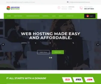 Webhosting4Southafrica.co.za(Unlimited Web Hosting South Afica) Screenshot