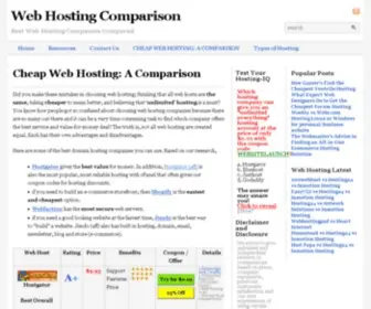 Webhostingcomparison.org(8分钟前) Screenshot