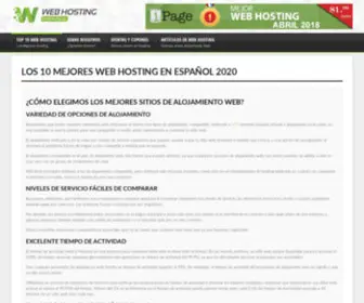 Webhostingespanol.com(▷ Los 10 Mejores Web Hosting en Español 2020) Screenshot