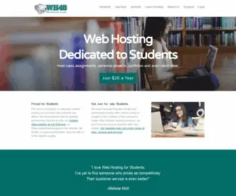 Webhostingforstudents.com(Web Hosting Dedicated to Students and Teachers) Screenshot