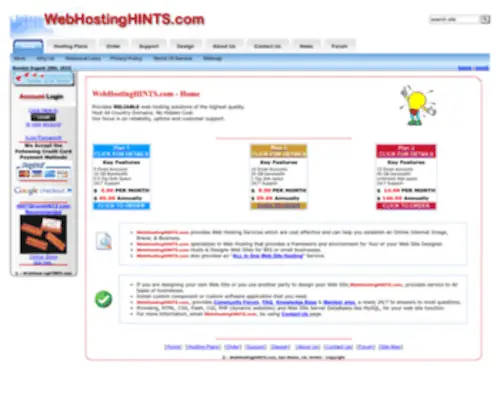 Webhostinghints.com(WebHostingHINTS) Screenshot