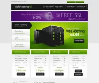 Webhostingnz.com(NZ Web Hosting from $4.95) Screenshot