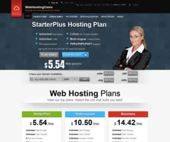 Webhostingoasis.com(Get Small Business Web Site Hosting at Web Hosting Oasis with 24/7 Free Support) Screenshot