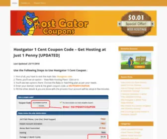 Webhostingonecent.org(Hostgator 1 Cent Coupon 2017) Screenshot