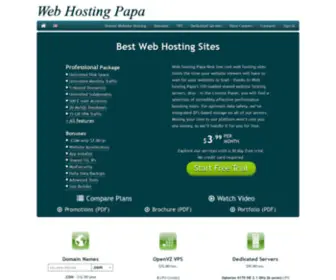 Webhostingpapa.com(Web Hosting Papa best web hosting sites) Screenshot