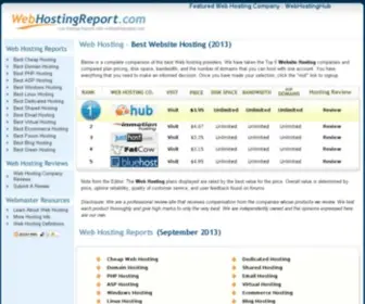 Webhostingreport.com(Best Web Hosting) Screenshot