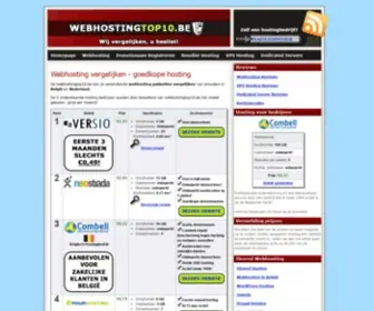 Webhostingtop10.be(Webhosting vergelijken) Screenshot
