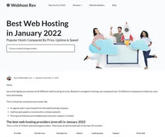 Webhostrev.com(Webhosting providers & Website builders compared) Screenshot