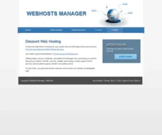 Webhosts-Manager.com(Discount Web Hosting) Screenshot