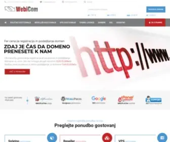 Webicom.net(Vrhunske storitve z najnovejšimi oblačnimi tehnologijami) Screenshot