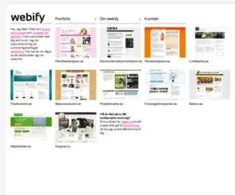Webify.se(Skapar webbplaster och strategier för webben) Screenshot