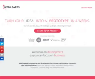 Webileapps.com(Mobile applications development) Screenshot