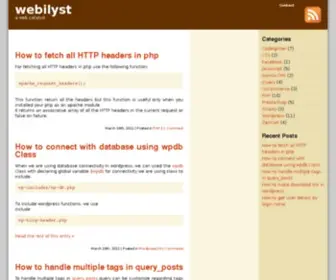 Webilyst.com(Web development) Screenshot